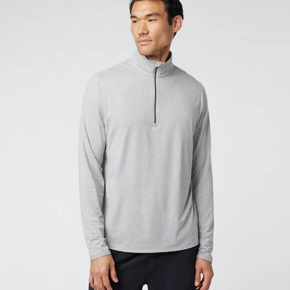 Vuori Mens Ease Performance Half Zip - XL Light Heather Grey - Picture 1 of 5